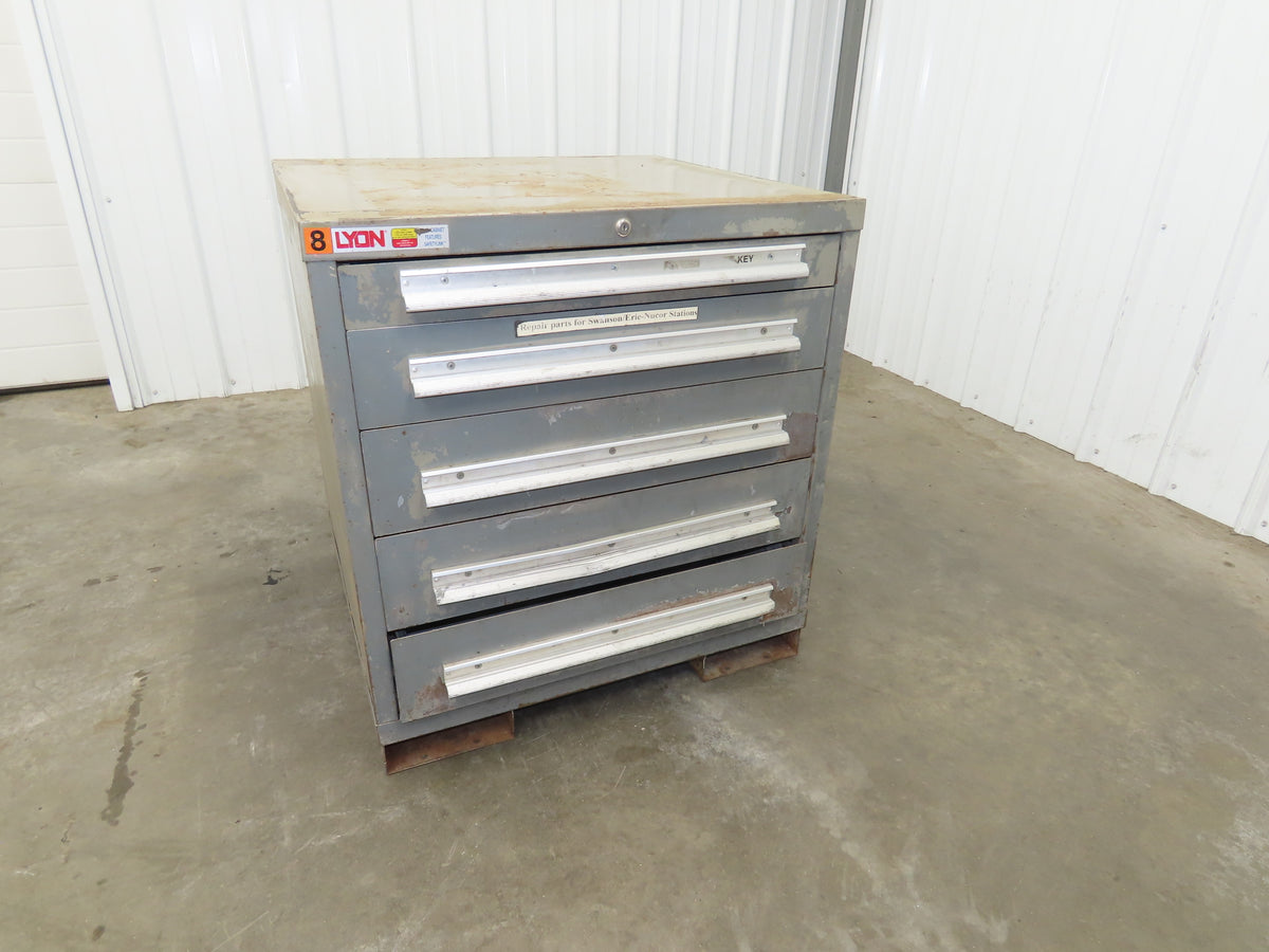 Lyon Under Bench Tool Cabinet 5 Drawer 28x30x32" Lista Stanley Vidmar Storage
