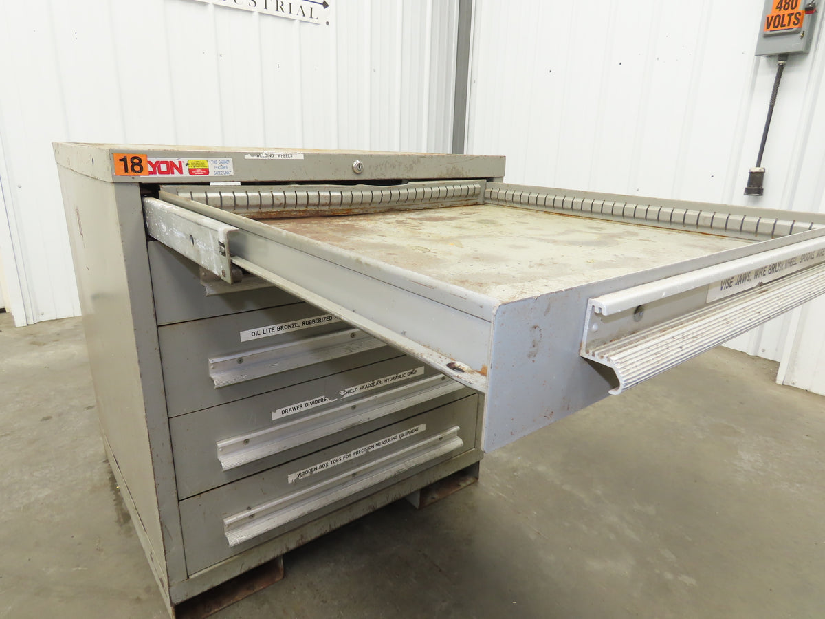 Lyon Under Bench Tool Cabinet 5 Drawer 28x30x32" Lista Stanley Vidmar Storage
