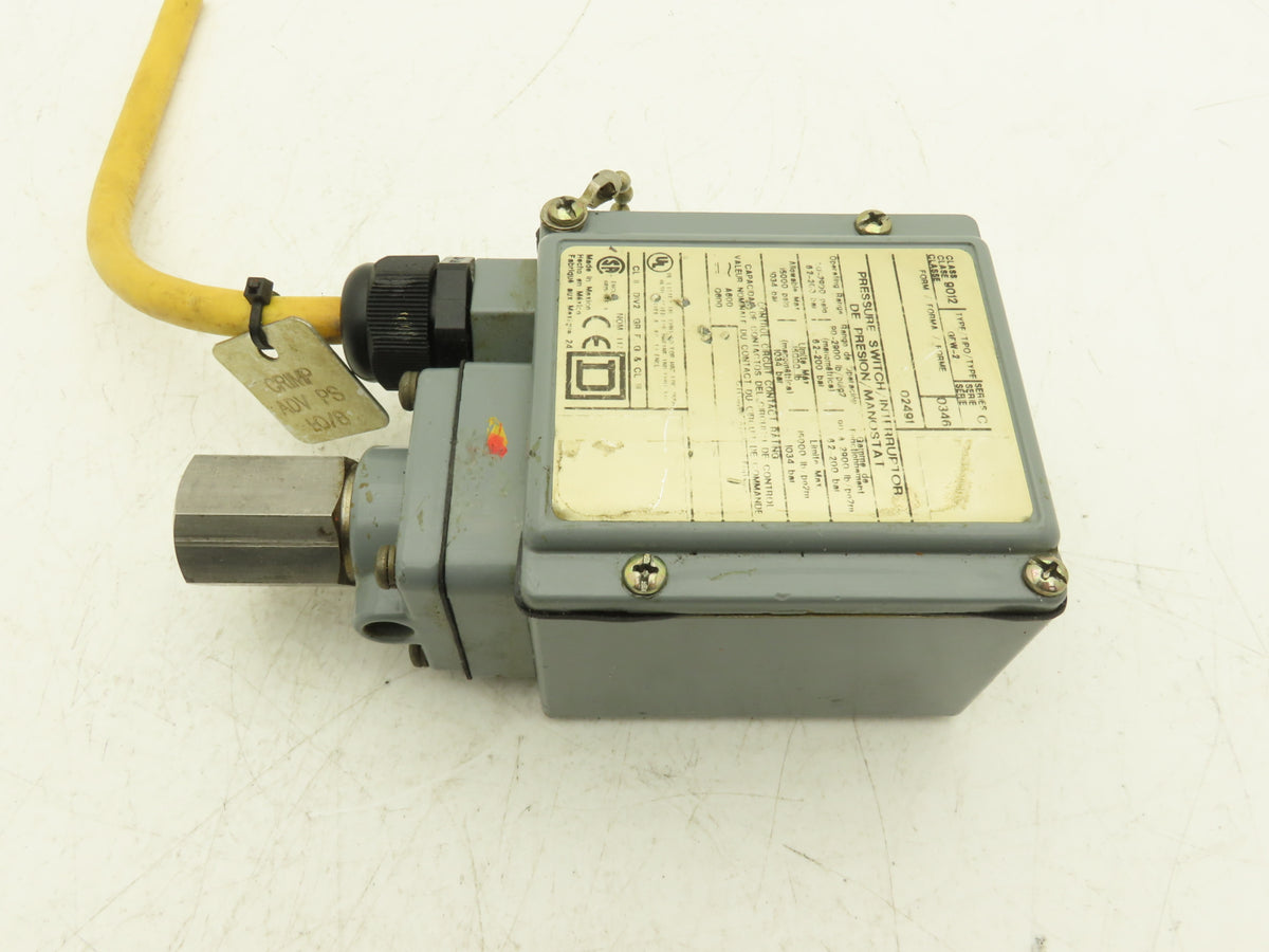 Square D GFW-2 Pressure Switch 90-2900 PSI Class 9012 600VAC