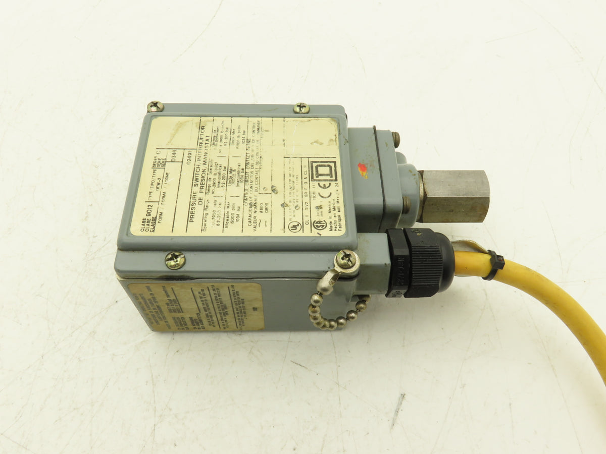 Square D GFW-2 Pressure Switch 90-2900 PSI Class 9012 600VAC
