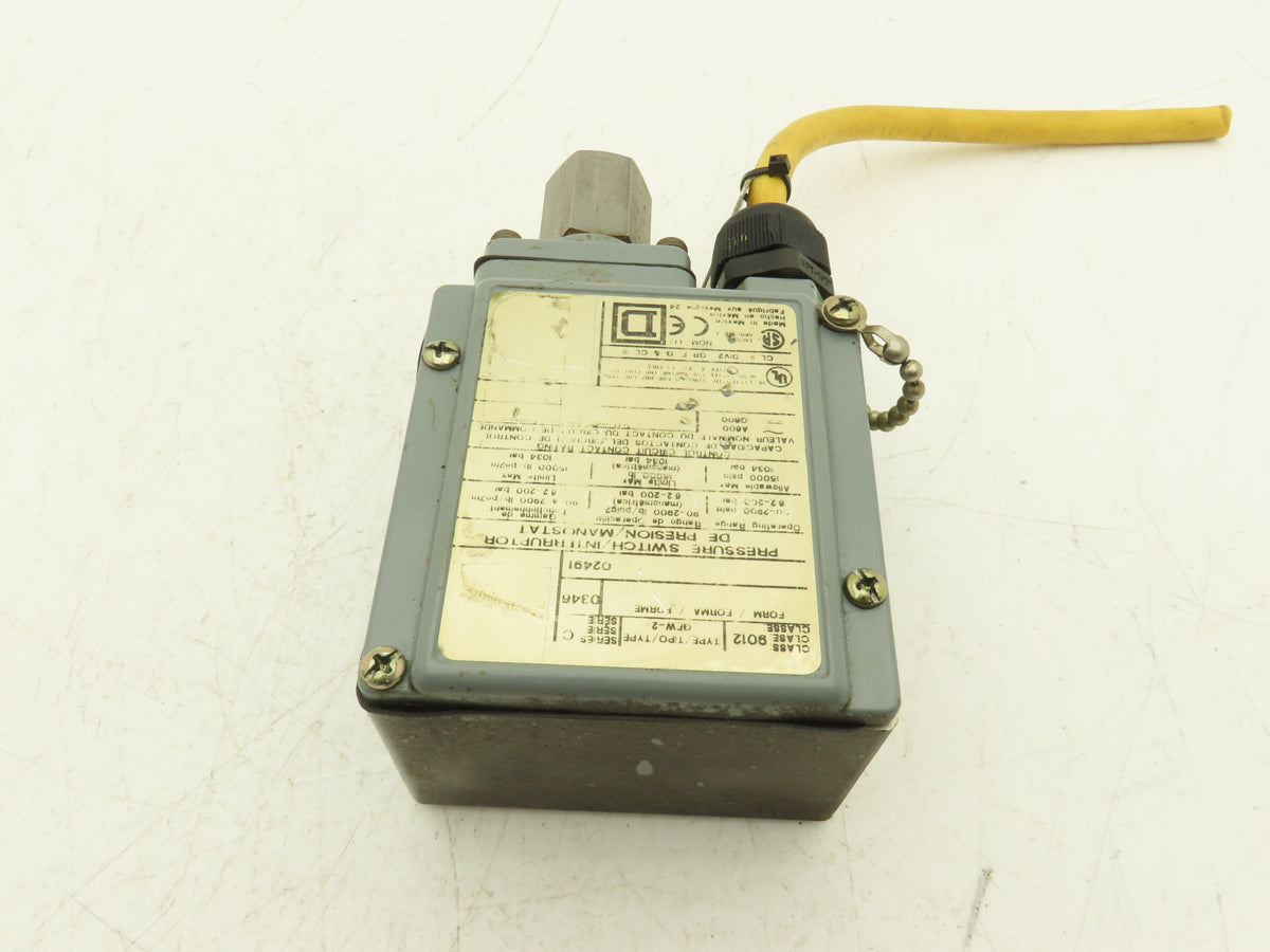 Square D GFW-2 Pressure Switch 90-2900 PSI Class 9012 600VAC