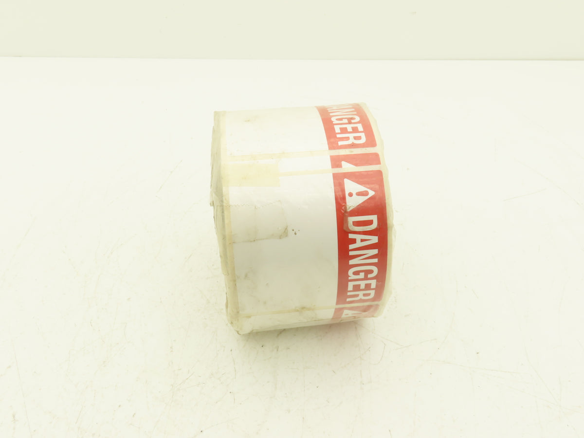 Brady THTEL-184-483-1-DA 3" DANGER Label Roll Preprinted Header Glossy Y476863