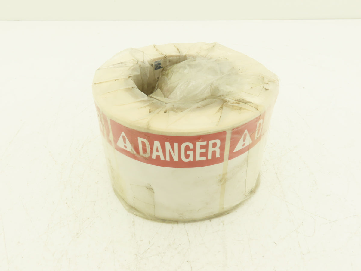 Brady THTEL-184-483-1-DA 3" DANGER Label Roll Preprinted Header Glossy Y476863