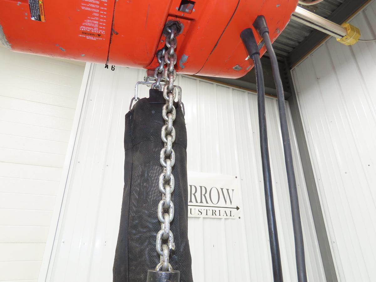 CM Lodestar J2 1/2 Ton 1000lb Electric Chain Hoist 20' Lift 2-Spd 32/10 FPM 480V