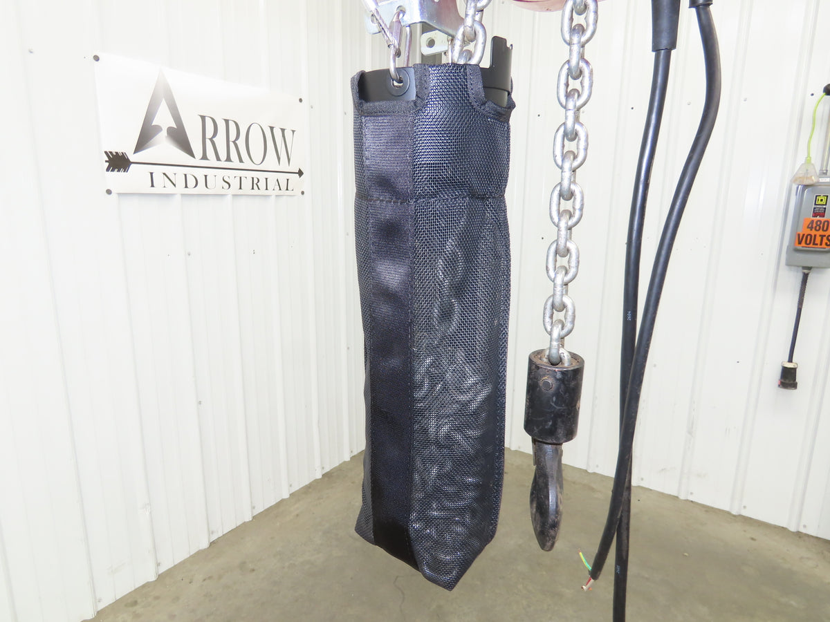CM Lodestar J2 1/2 Ton 1000lb Electric Chain Hoist 20' Lift 2-Spd 32/10 FPM 480V