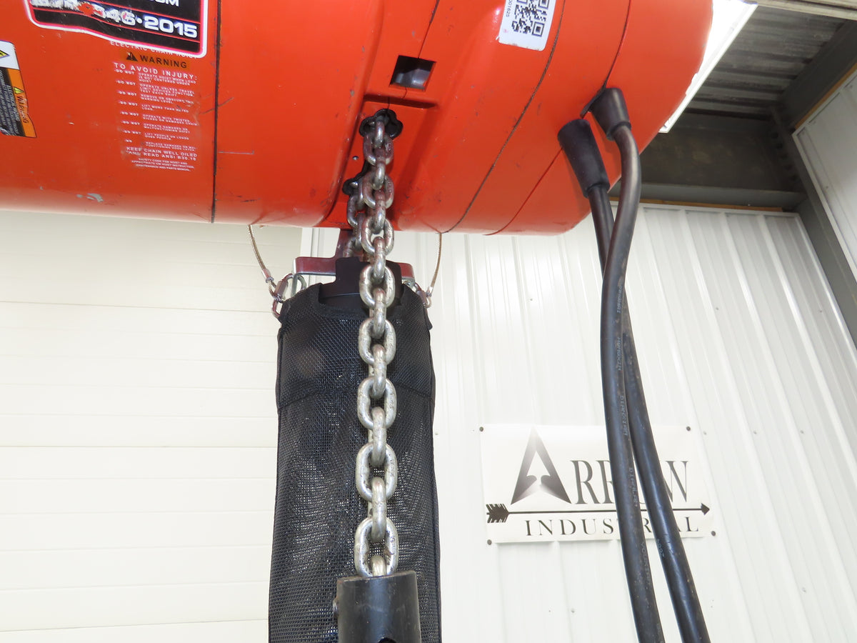 CM Lodestar J2 1/2 Ton 1000lb Electric Chain Hoist 20' Lift 2-Spd 32/10 FPM 480V