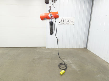 CM Lodestar J2 1/2 Ton 1000lb Electric Chain Hoist 20' Lift 2-Spd 32/10 FPM 480V