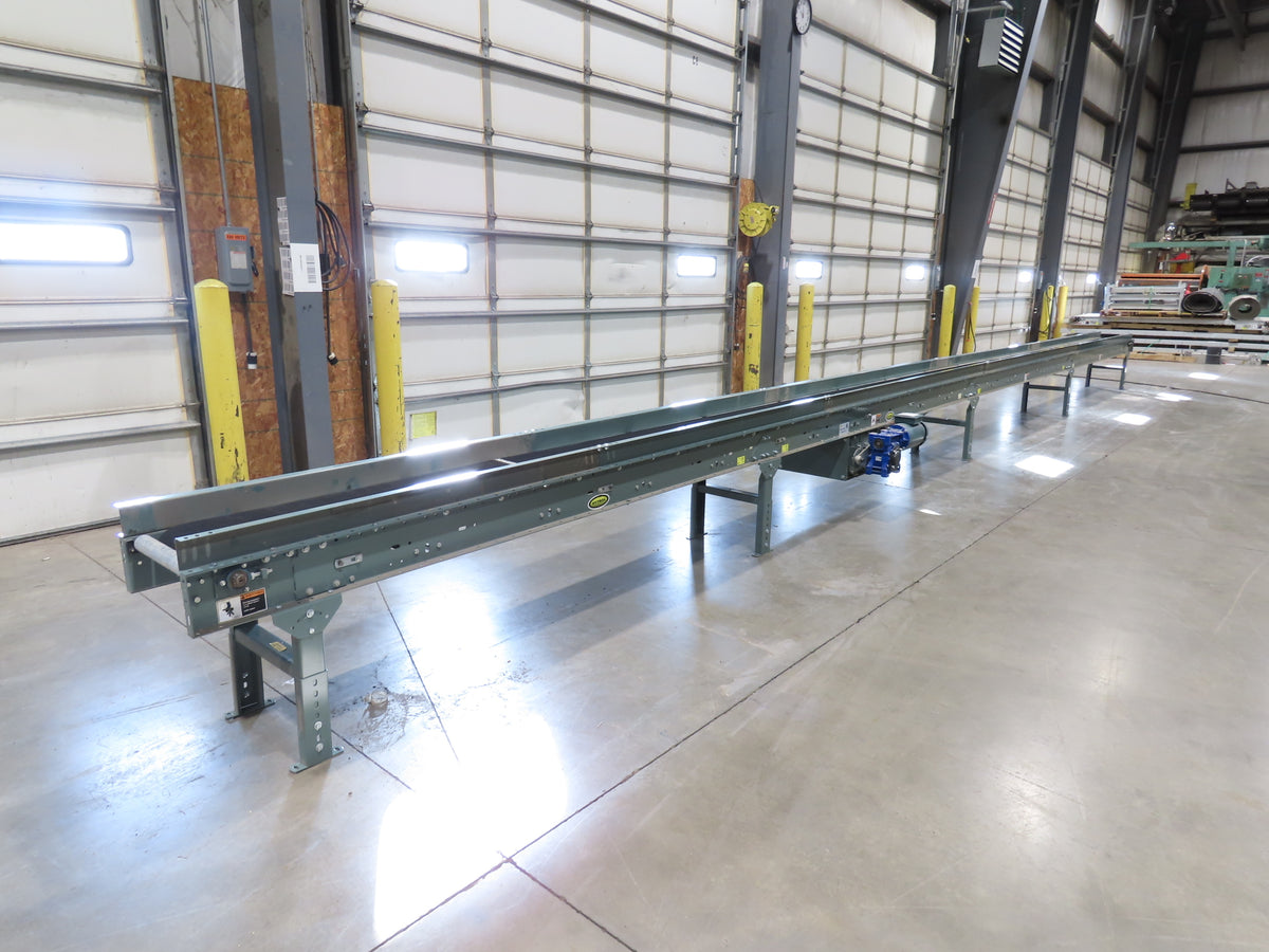 Hytrol 18"x 40' Slider Bed Conveyor 12"Belt 1Hp 230/460V 3PH Center Drive 67FPM