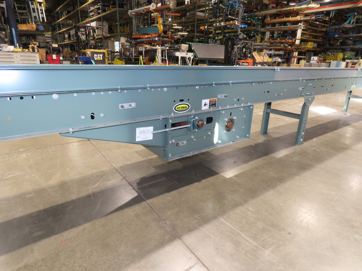 Hytrol 18"x 40' Slider Bed Conveyor 12"Belt 1Hp 230/460V 3PH Center Drive 67FPM