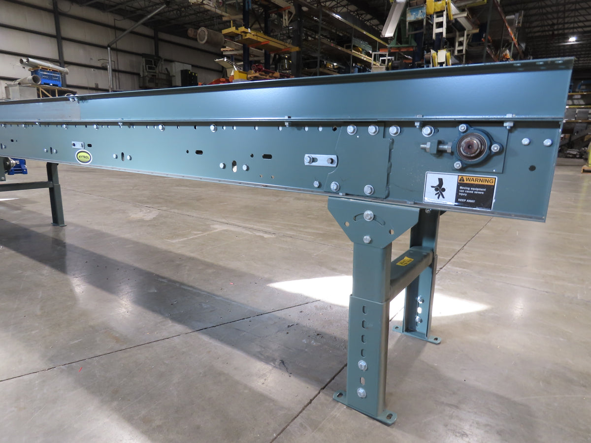 Hytrol 18"x 40' Slider Bed Conveyor 12"Belt 1Hp 230/460V 3PH Center Drive 67FPM