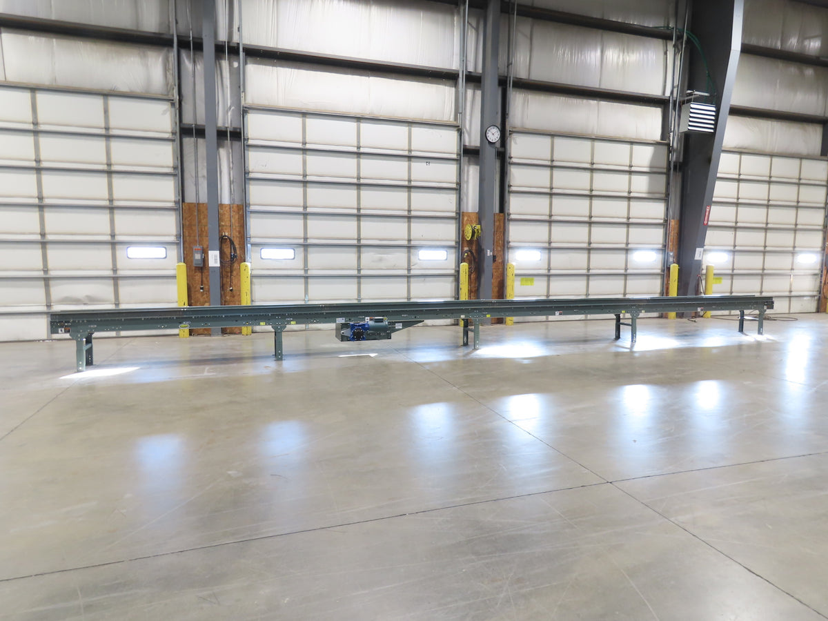 Hytrol 18"x 40' Slider Bed Conveyor 12"Belt 1Hp 230/460V 3PH Center Drive 67FPM