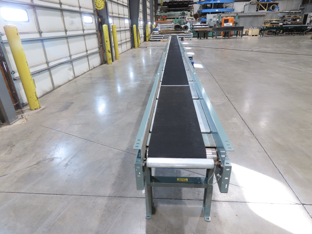 Hytrol 18"x 40' Slider Bed Conveyor 12"Belt 1Hp 230/460V 3PH Center Drive 67FPM