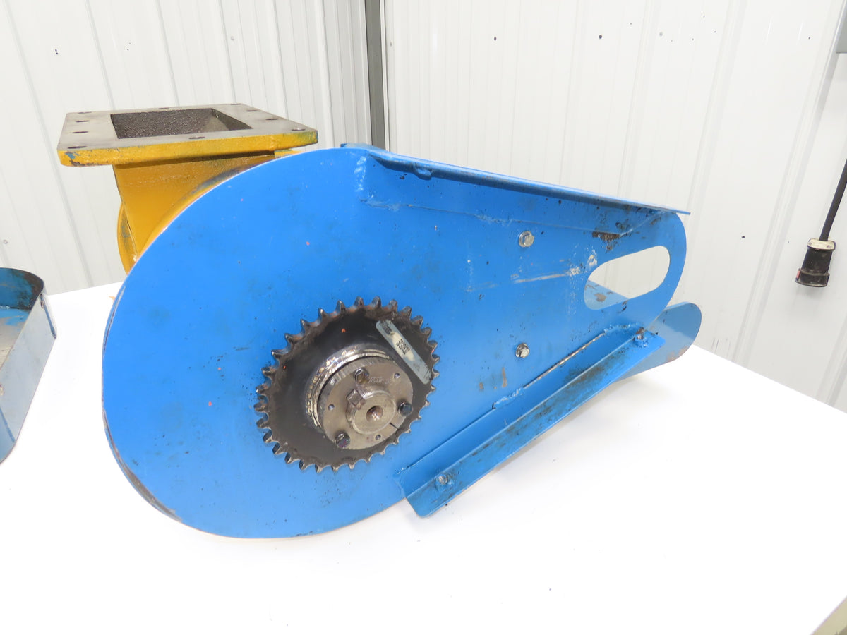 Wm W Meyer 10x10 HD Rotary Airlock Valve Rectangle Flange Side Entry  -No Drive
