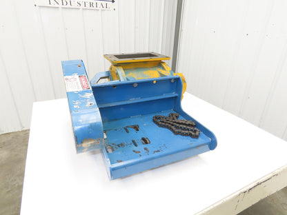 Wm W Meyer 10x10 HD Rotary Airlock Valve Rectangle Flange Side Entry  -No Drive