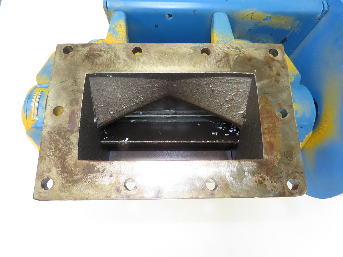 Wm W Meyer 10x10 HD Rotary Airlock Valve Rectangle Flange Side Entry  -No Drive