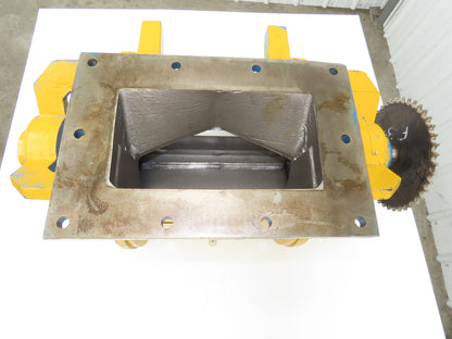 Wm W Meyer 12x12 HD Rotary Airlock Valve Rectangle Flange Side Entry  -No Drive