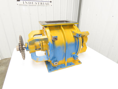 Wm W Meyer 12x12 HD Rotary Airlock Valve Rectangle Flange Side Entry  -No Drive