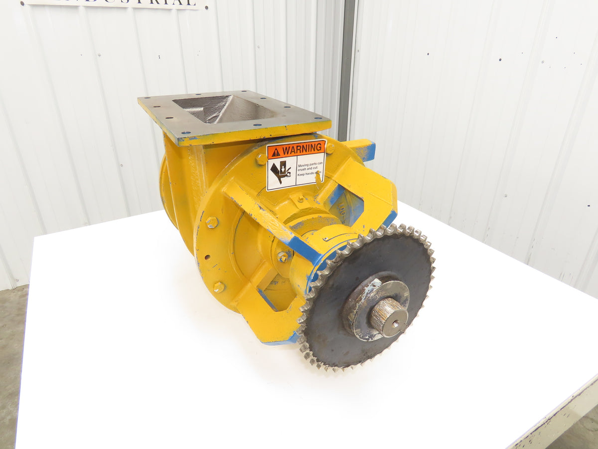 Wm W Meyer 12x12 HD Rotary Airlock Valve Rectangle Flange Side Entry  -No Drive