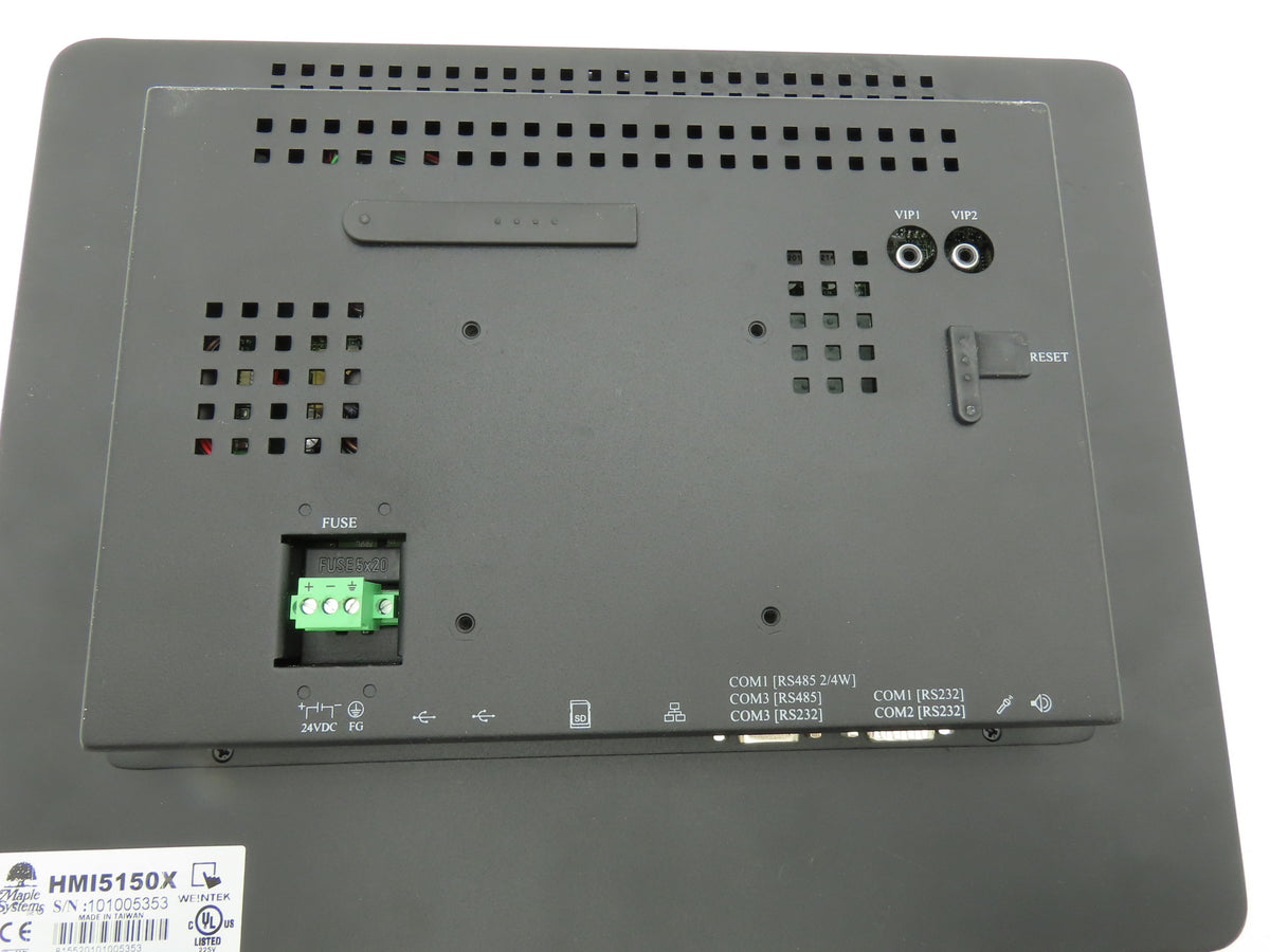 Maple Systems HMI5150X Weintek 15" TFT Touch Screen HMI Operator Interface 24VDC