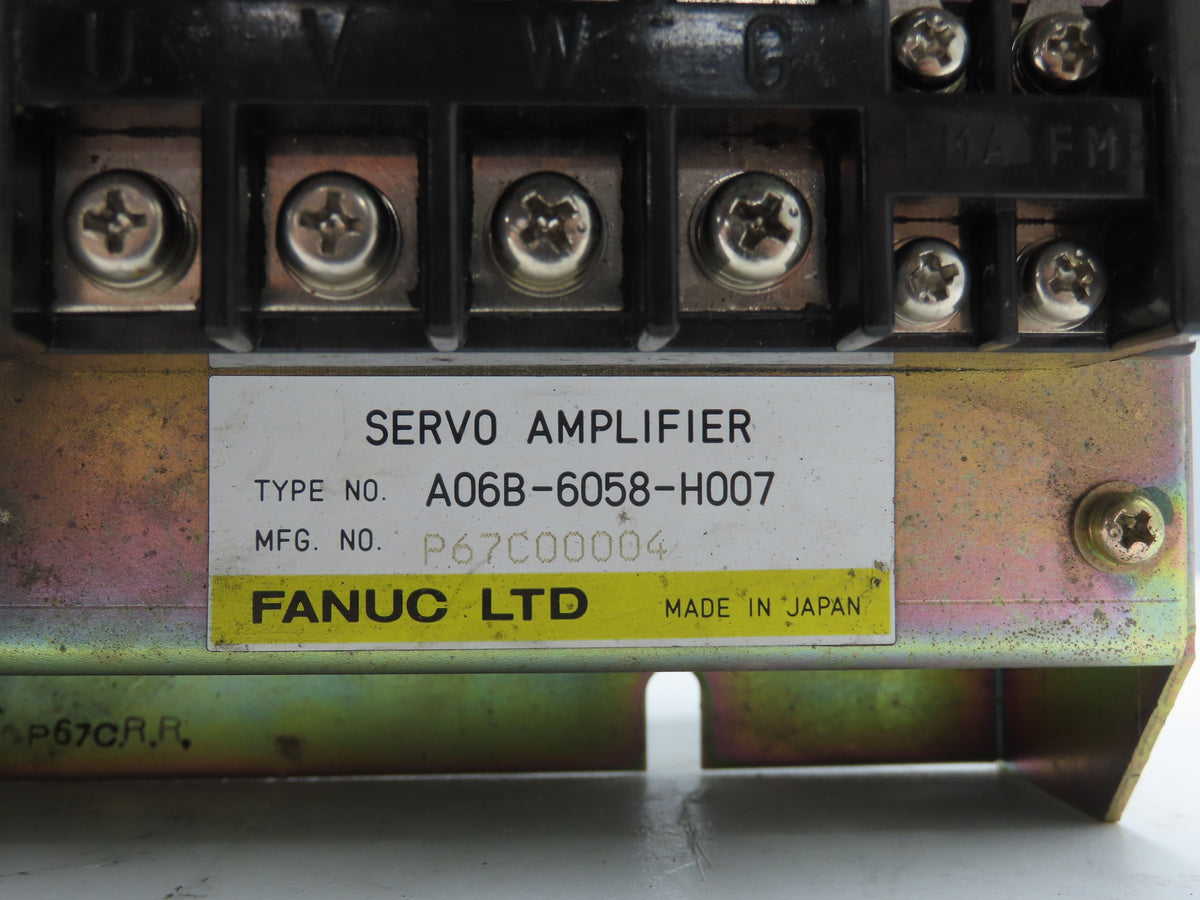 Fanuc A06B-6058-H007 Robot Servo Amplifier Module Motor Controller Unit