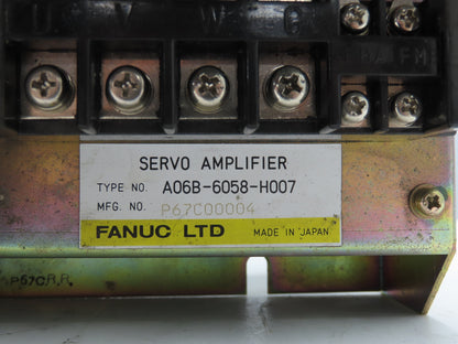 Fanuc A06B-6058-H007 Robot Servo Amplifier Module Motor Controller Unit