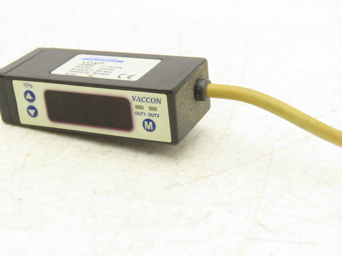 Vaccon VDXP-QD-6 Pressure Sensor Transducer Vacuum Switch 12-24VDC