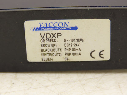 Vaccon VDXP-QD-6 Pressure Sensor Transducer Vacuum Switch 12-24VDC
