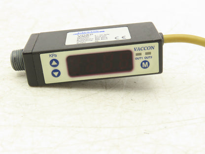 Vaccon VDXP-QD-6 Pressure Sensor Transducer Vacuum Switch 12-24VDC