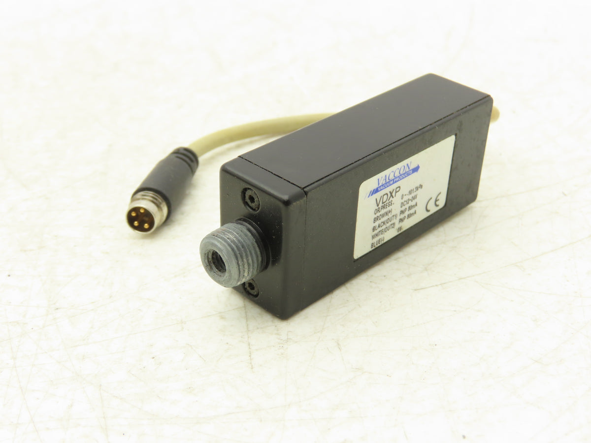 Vaccon VDXP-QD-6 Pressure Sensor Transducer Vacuum Switch 12-24VDC