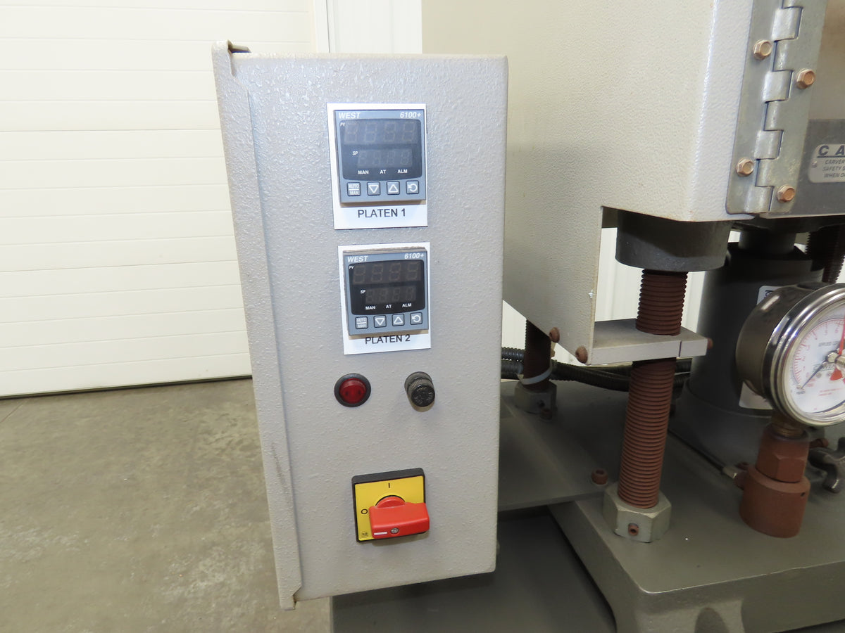 Carver 12-12H Laboratory Manual Vertical Press 12Ton 4-Post 12x12" Heated Platen