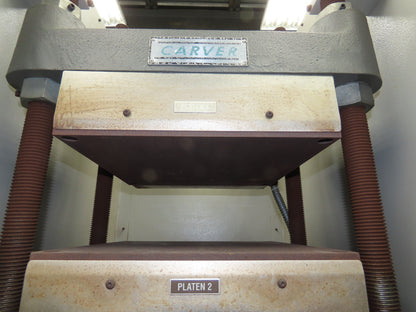 Carver 12-12H Laboratory Manual Vertical Press 12Ton 4-Post 12x12" Heated Platen