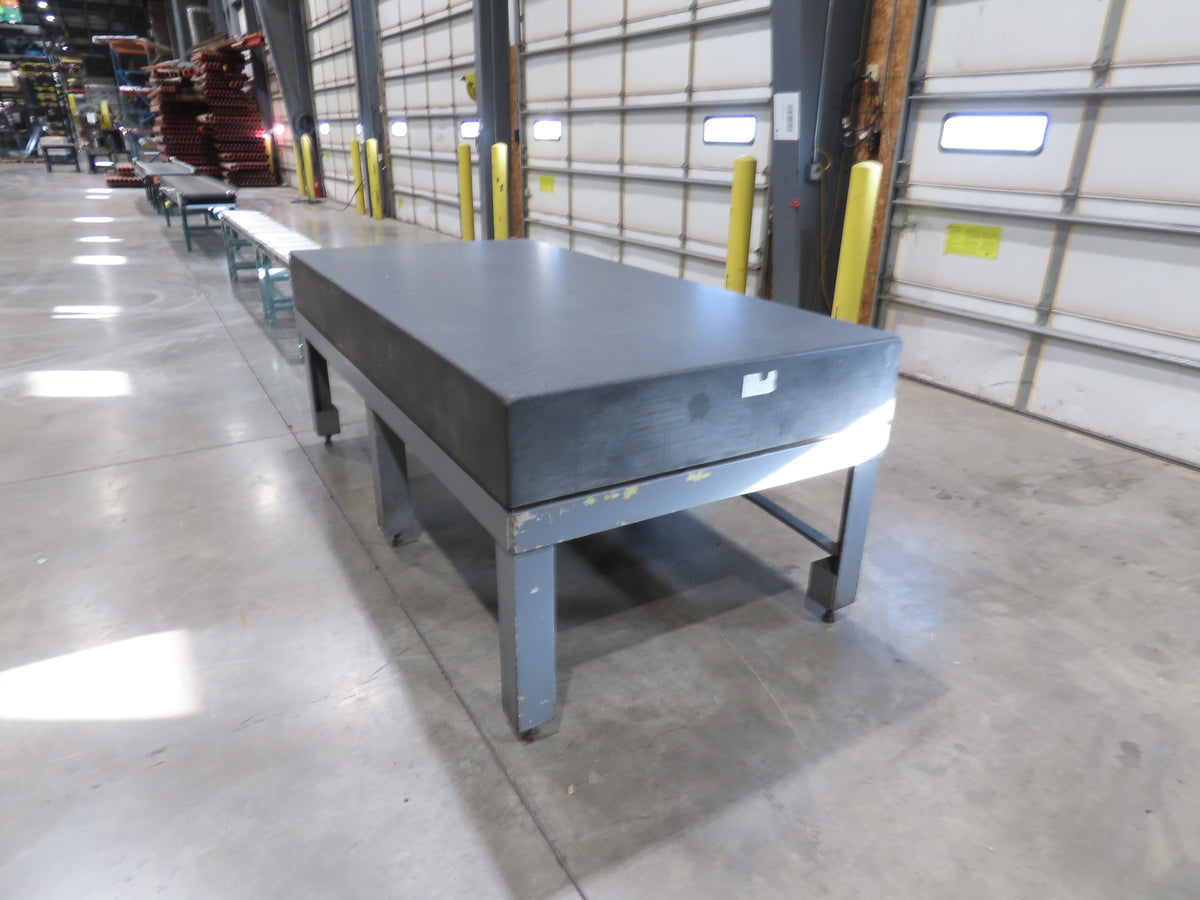 4x8' Granite Surface Inspection Plate Table 96x48x10" Grade B Type Dark Gray