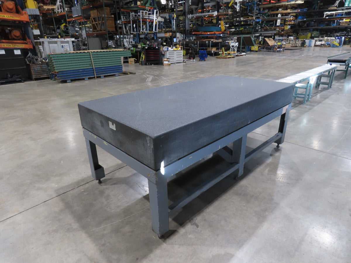 4x8' Granite Surface Inspection Plate Table 96x48x10" Grade B Type Dark Gray