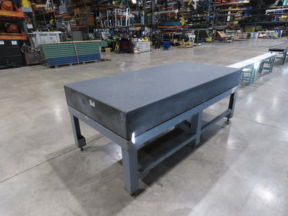 4x8' Granite Surface Inspection Plate Table 96x48x10" Grade B Type Dark Gray
