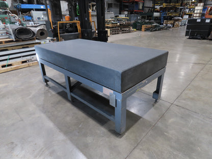 4x8' Granite Surface Inspection Plate Table 96x48x10" Grade B Type Dark Gray