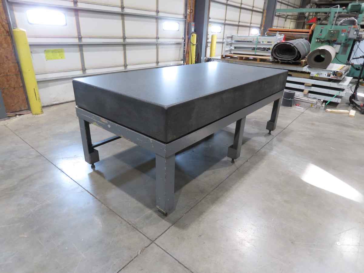 4x8' Granite Surface Inspection Plate Table 96x48x10" Grade B Type Dark Gray