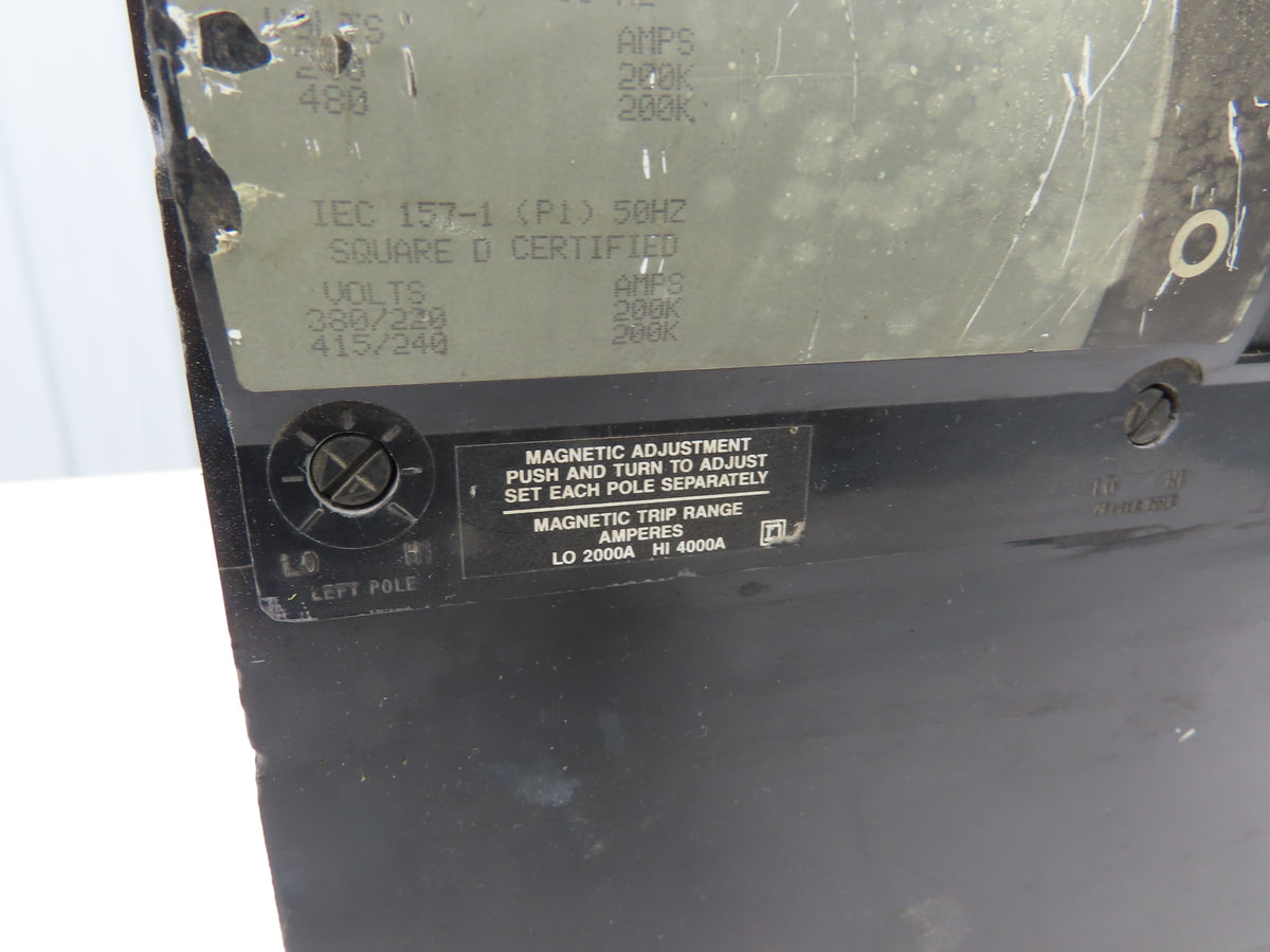 Square D ILL34400 I-Limiter 400A 3P 480V 200kA Current Limiting Circuit Breaker