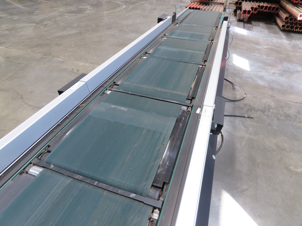 Dematic 2350 25"x 18' Package Gapper Belt Conveyor 8-Zone 1230 FPM High Speed