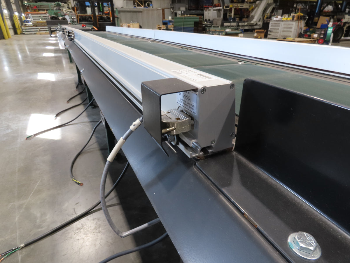 Dematic 2350 25"x 18' Package Gapper Belt Conveyor 8-Zone 1230 FPM High Speed