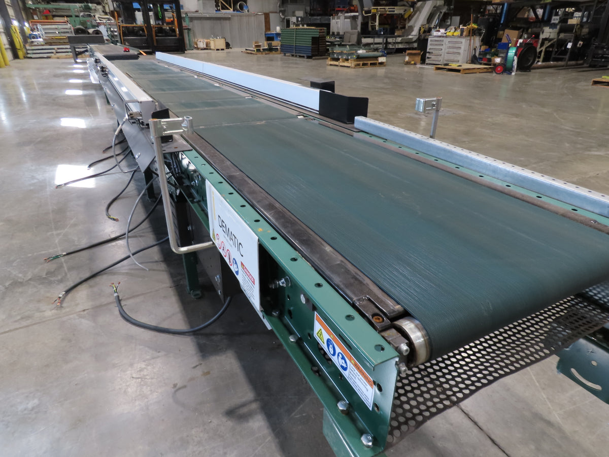 Dematic 2350 25"x 18' Package Gapper Belt Conveyor 8-Zone 1230 FPM High Speed