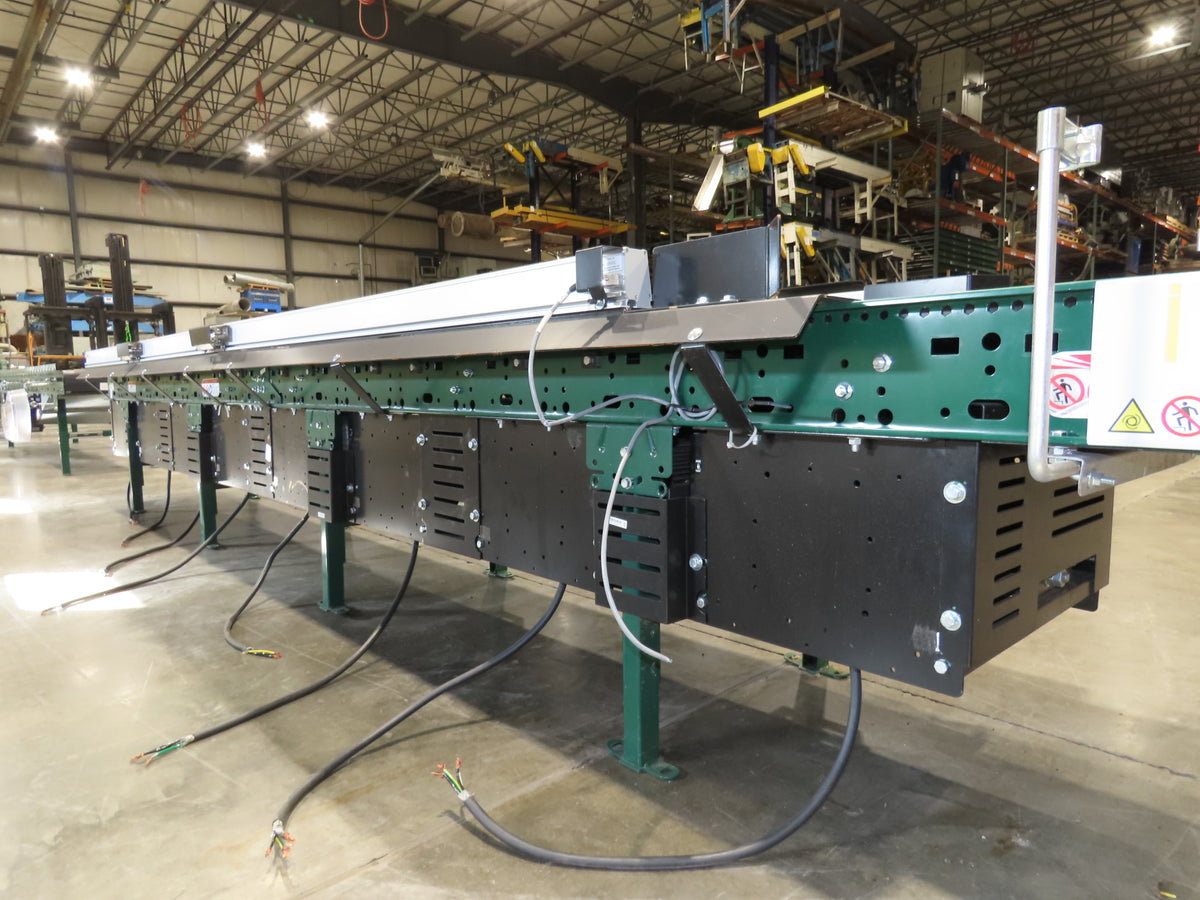Dematic 2350 25"x 18' Package Gapper Belt Conveyor 8-Zone 1230 FPM High Speed