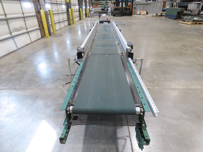 Dematic 2350 25"x 18' Package Gapper Belt Conveyor 8-Zone 1230 FPM High Speed