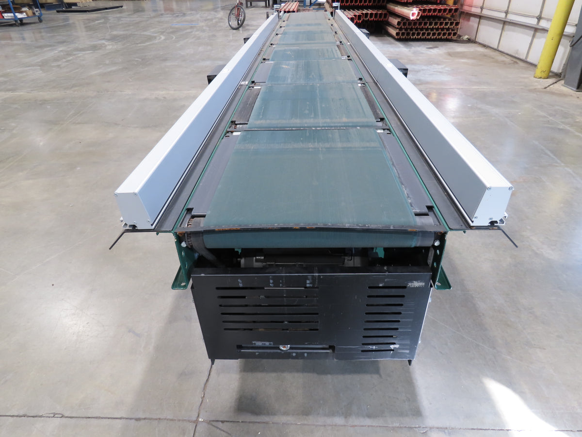 Dematic 2350 25"x 18' Package Gapper Belt Conveyor 8-Zone 1230 FPM High Speed