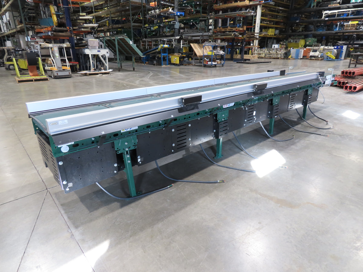 Dematic 2350 25"x 18' Package Gapper Belt Conveyor 8-Zone 1230 FPM High Speed
