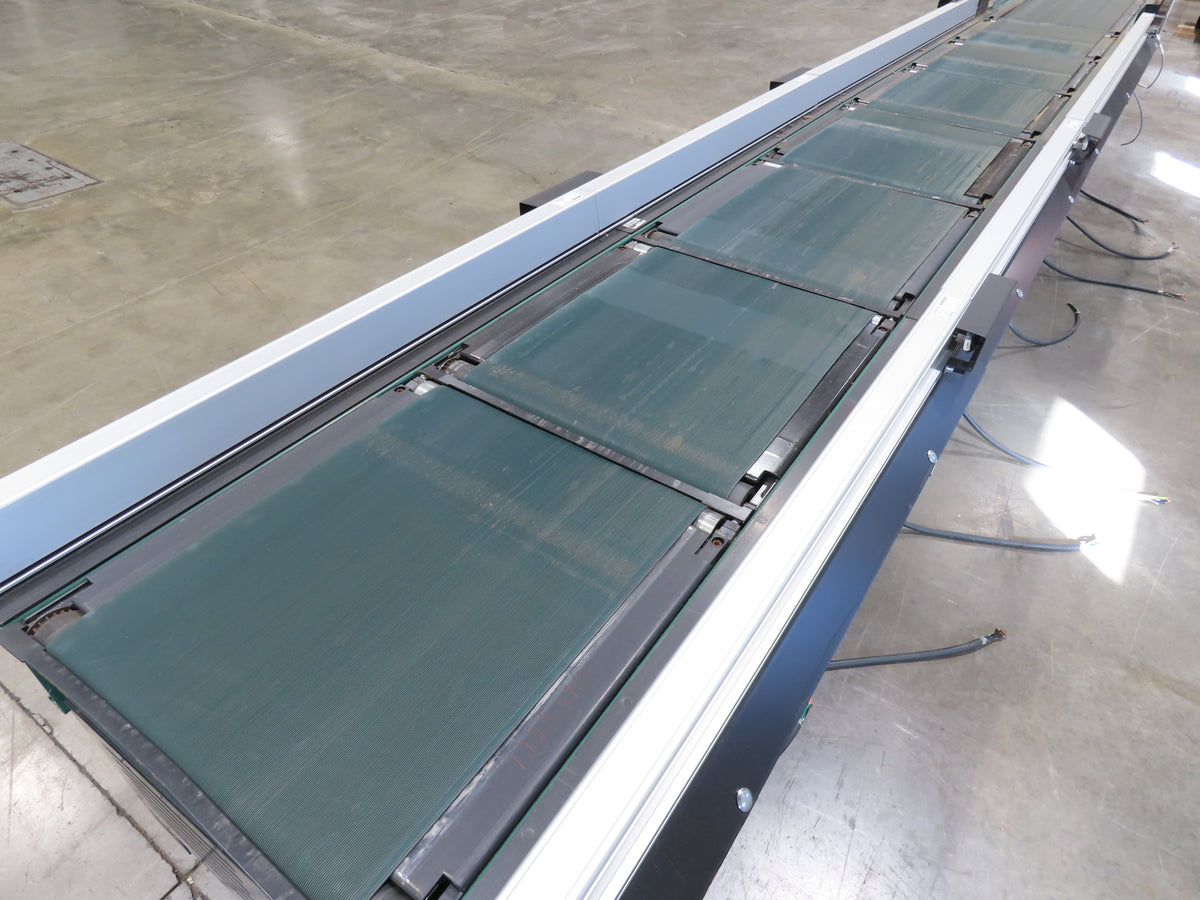 Dematic 2350 25"x 18' Package Gapper Belt Conveyor 8-Zone 1230 FPM High Speed