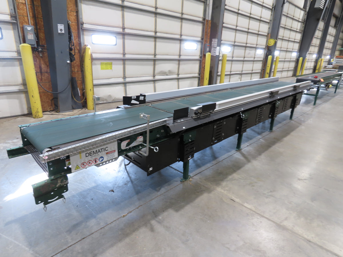 Dematic 2350 25"x 18' Package Gapper Belt Conveyor 8-Zone 1230 FPM High Speed