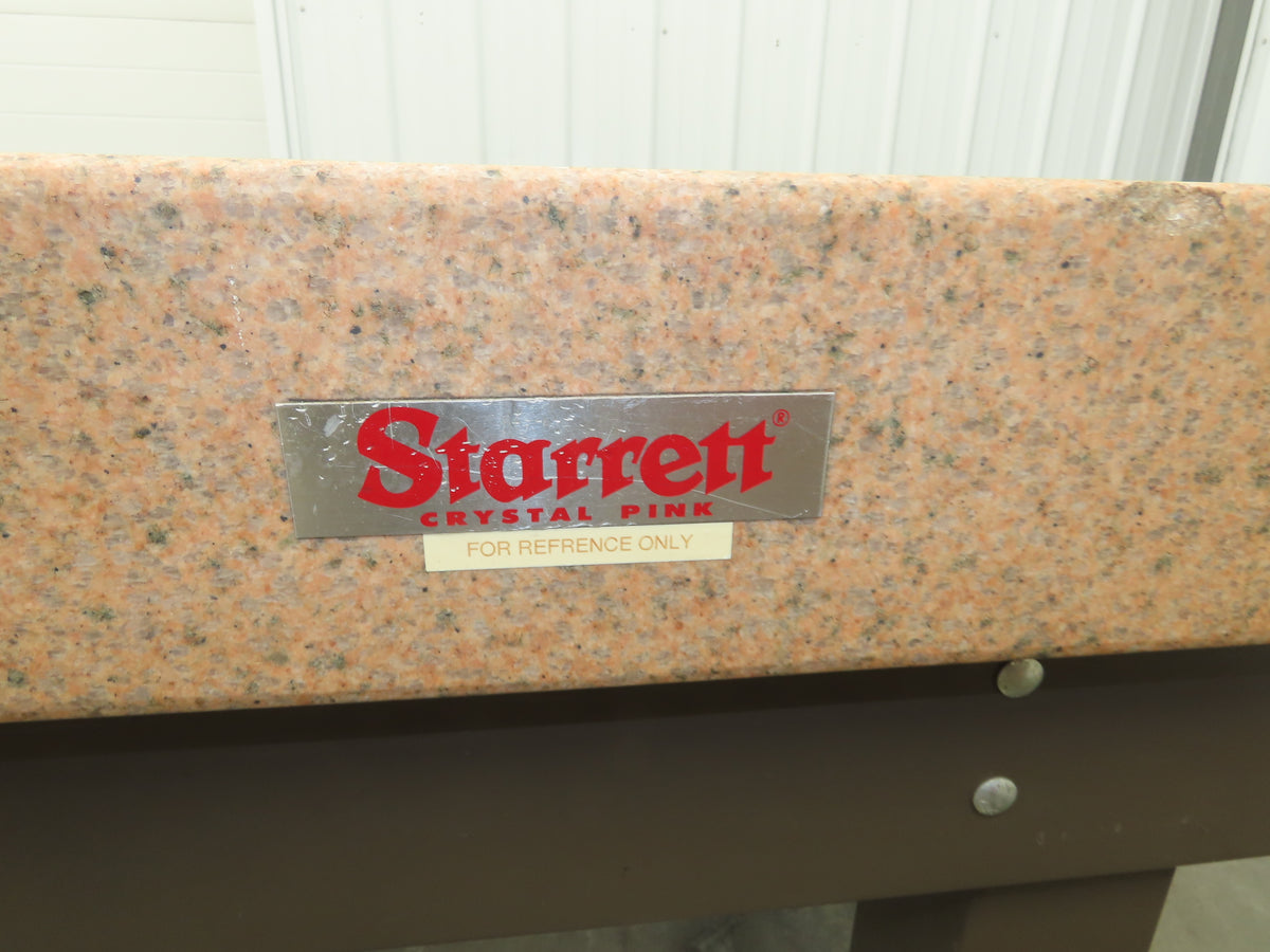 Starrett Crystal Pink Toolroom Granite Surface Inspection Plate 48x36x6" Grade A