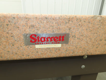 Starrett Crystal Pink Toolroom Granite Surface Inspection Plate 48x36x6" Grade A