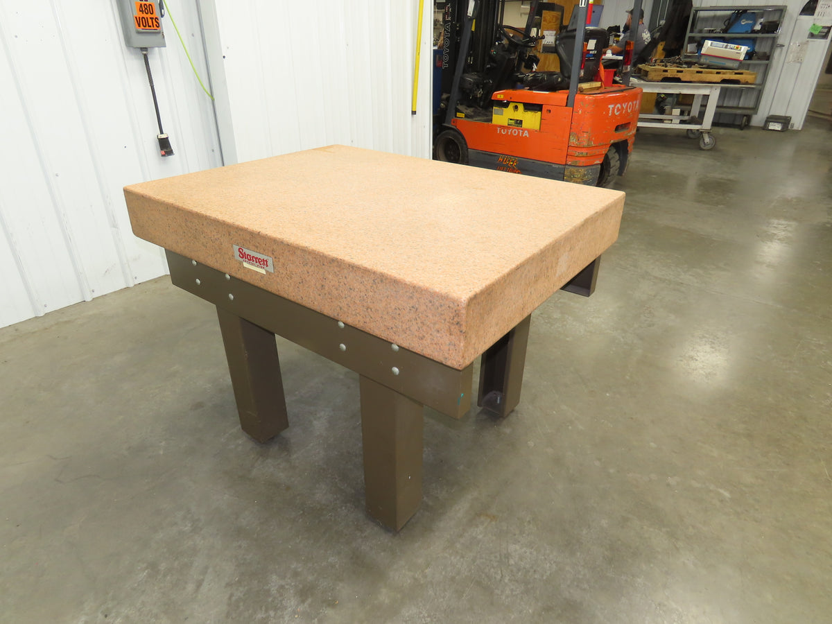 Starrett Crystal Pink Toolroom Granite Surface Inspection Plate 48x36x6" Grade A