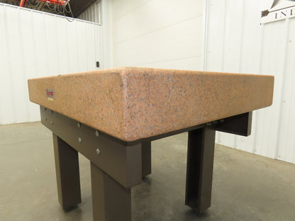 Starrett Crystal Pink Toolroom Granite Surface Inspection Plate 48x36x6" Grade A